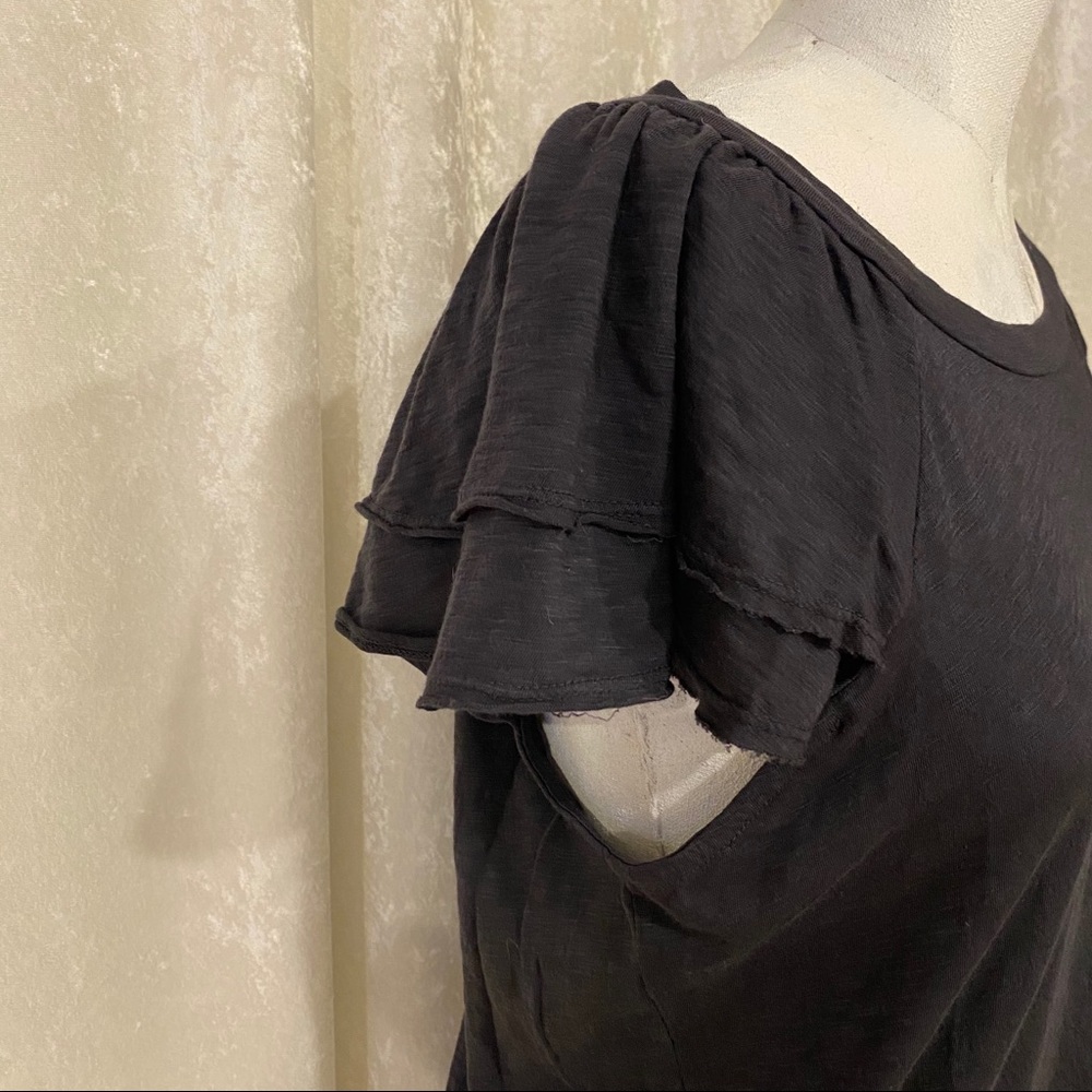 Sundry Ruffled Sleeve Top - Picture 3 of 6